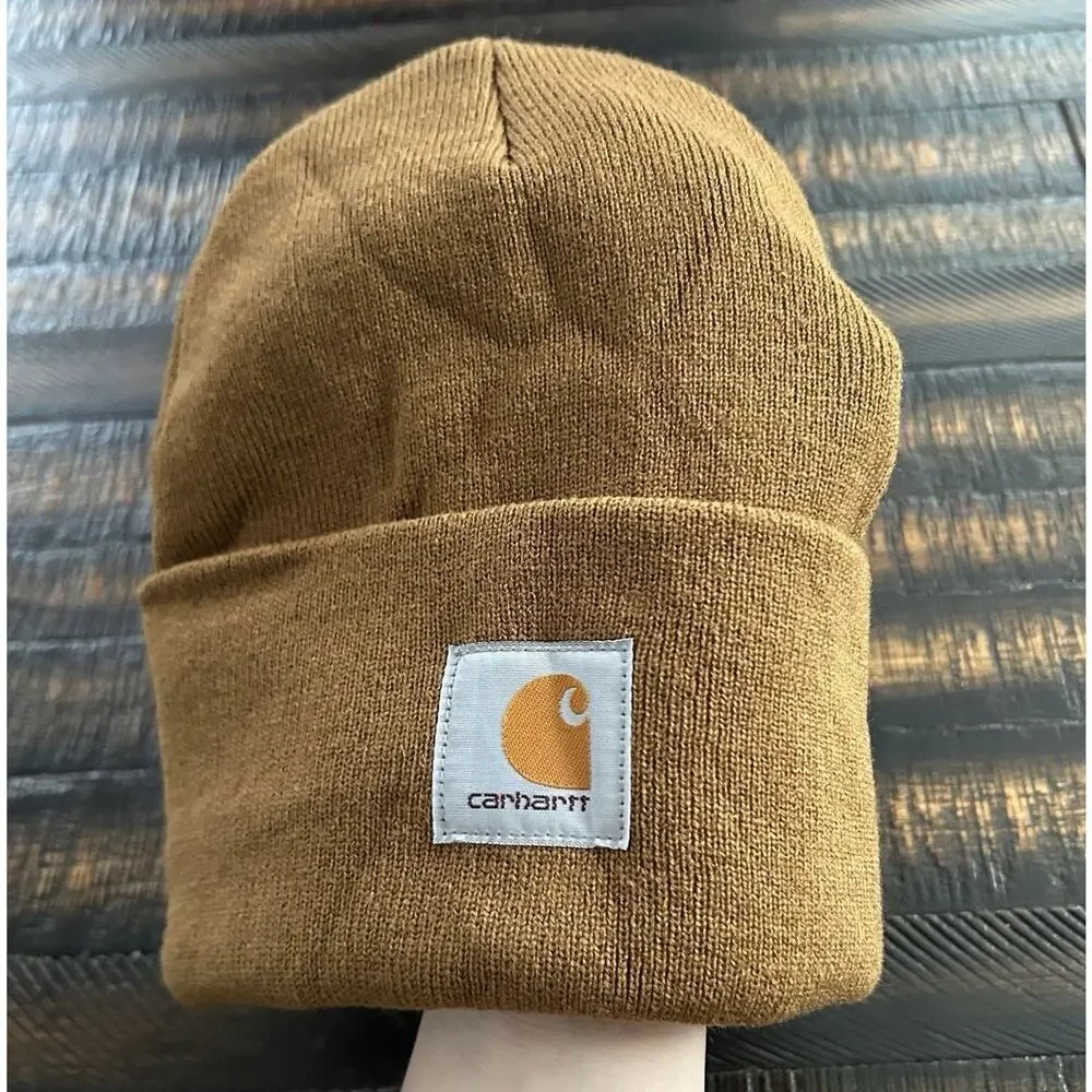New With Tags Carhartt Iconic A18 Acrylic Watch Cap Cuffed Beanie Carhartt Brown